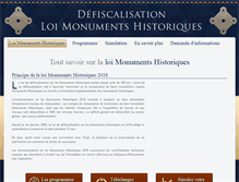 Tablet Screenshot of defiscalisation-monuments-historiques.info